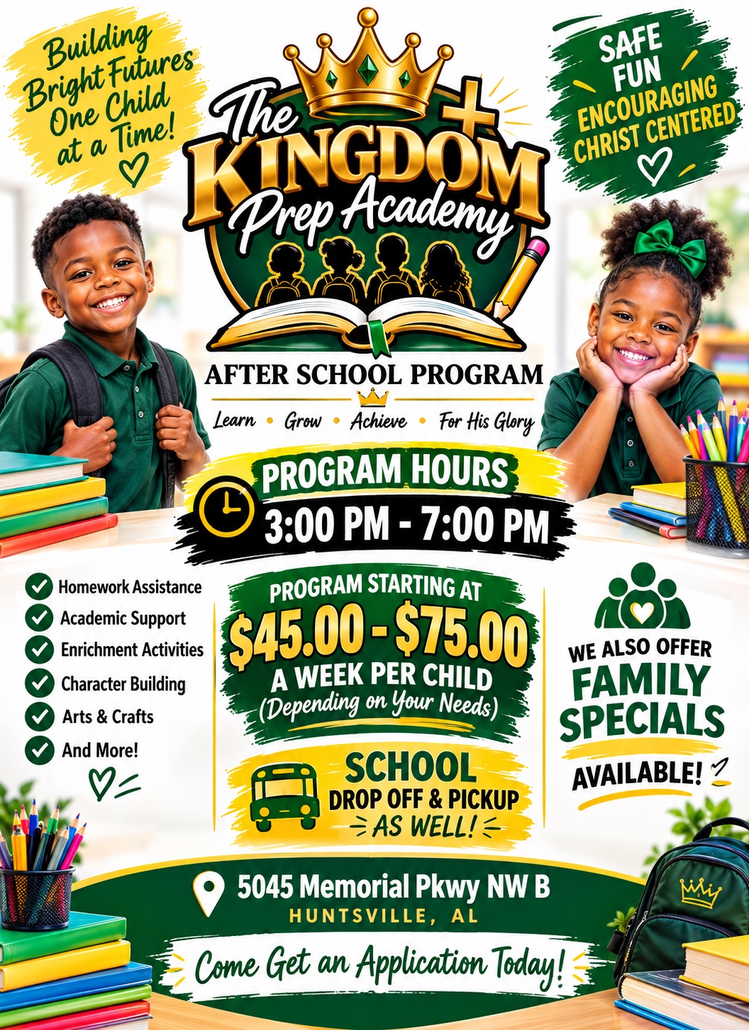 The Kingdom Prep Academy program flyer